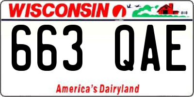 WI license plate 663QAE