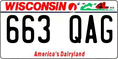 WI license plate 663QAG