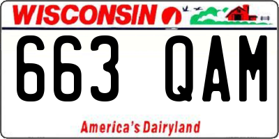 WI license plate 663QAM