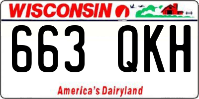 WI license plate 663QKH