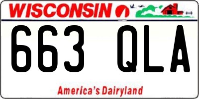 WI license plate 663QLA