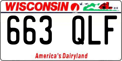 WI license plate 663QLF