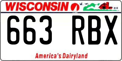 WI license plate 663RBX