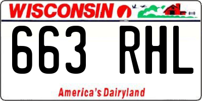WI license plate 663RHL