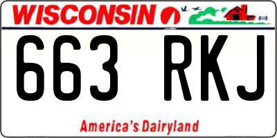 WI license plate 663RKJ