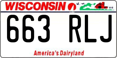 WI license plate 663RLJ