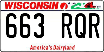 WI license plate 663RQR
