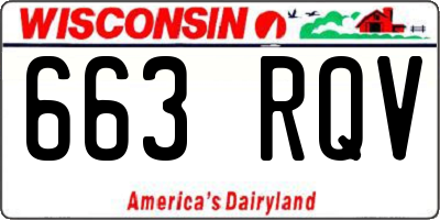 WI license plate 663RQV