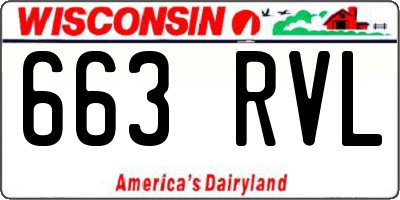WI license plate 663RVL