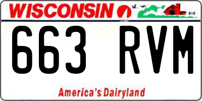 WI license plate 663RVM