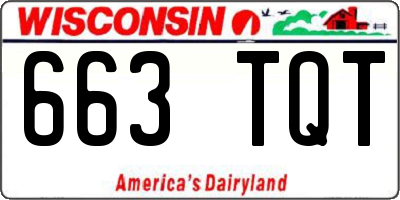 WI license plate 663TQT