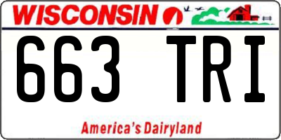 WI license plate 663TRI