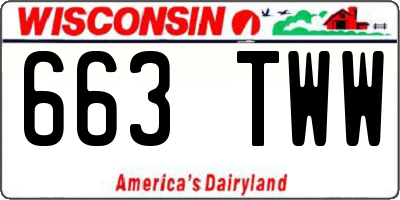 WI license plate 663TWW