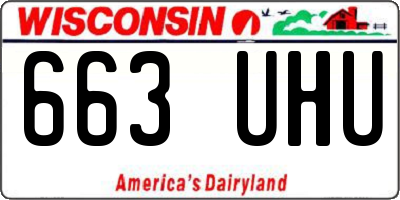 WI license plate 663UHU
