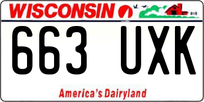 WI license plate 663UXK