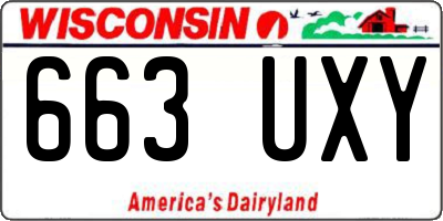 WI license plate 663UXY