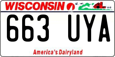 WI license plate 663UYA