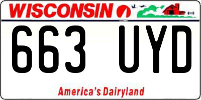 WI license plate 663UYD