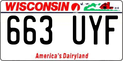 WI license plate 663UYF