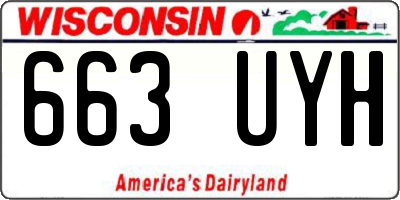 WI license plate 663UYH