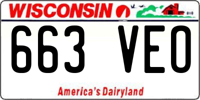 WI license plate 663VEO