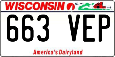 WI license plate 663VEP