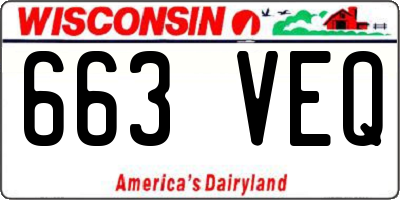 WI license plate 663VEQ