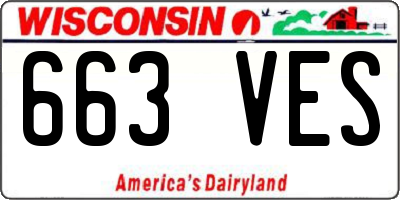 WI license plate 663VES