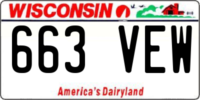 WI license plate 663VEW