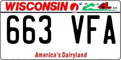 WI license plate 663VFA