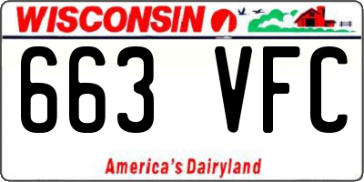 WI license plate 663VFC
