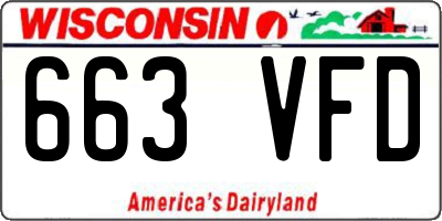 WI license plate 663VFD