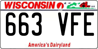 WI license plate 663VFE