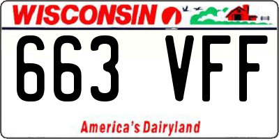 WI license plate 663VFF