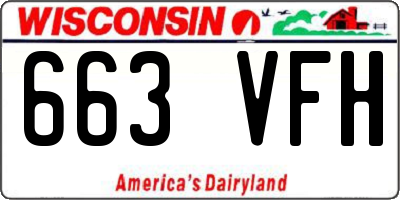 WI license plate 663VFH