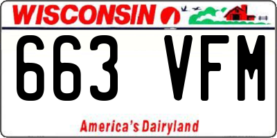 WI license plate 663VFM