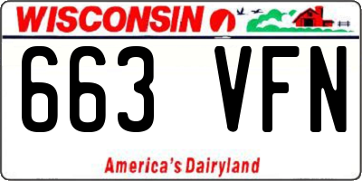 WI license plate 663VFN