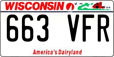 WI license plate 663VFR