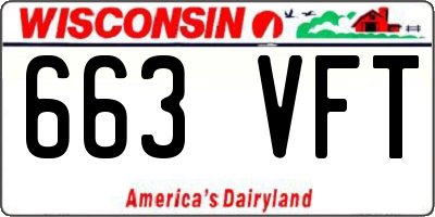 WI license plate 663VFT