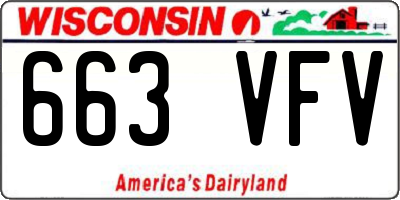 WI license plate 663VFV