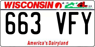 WI license plate 663VFY