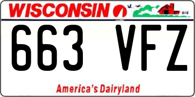 WI license plate 663VFZ