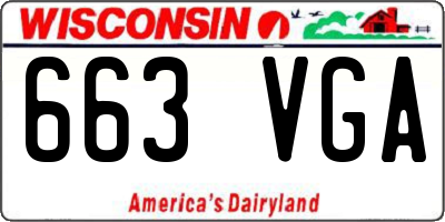 WI license plate 663VGA