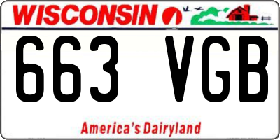 WI license plate 663VGB