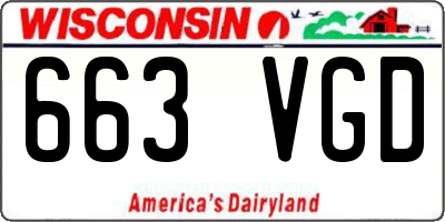 WI license plate 663VGD