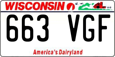WI license plate 663VGF