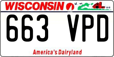 WI license plate 663VPD