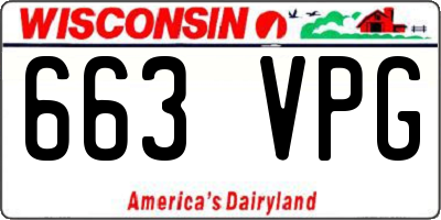 WI license plate 663VPG