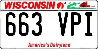 WI license plate 663VPI