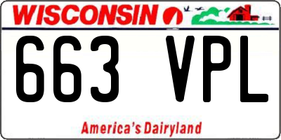 WI license plate 663VPL